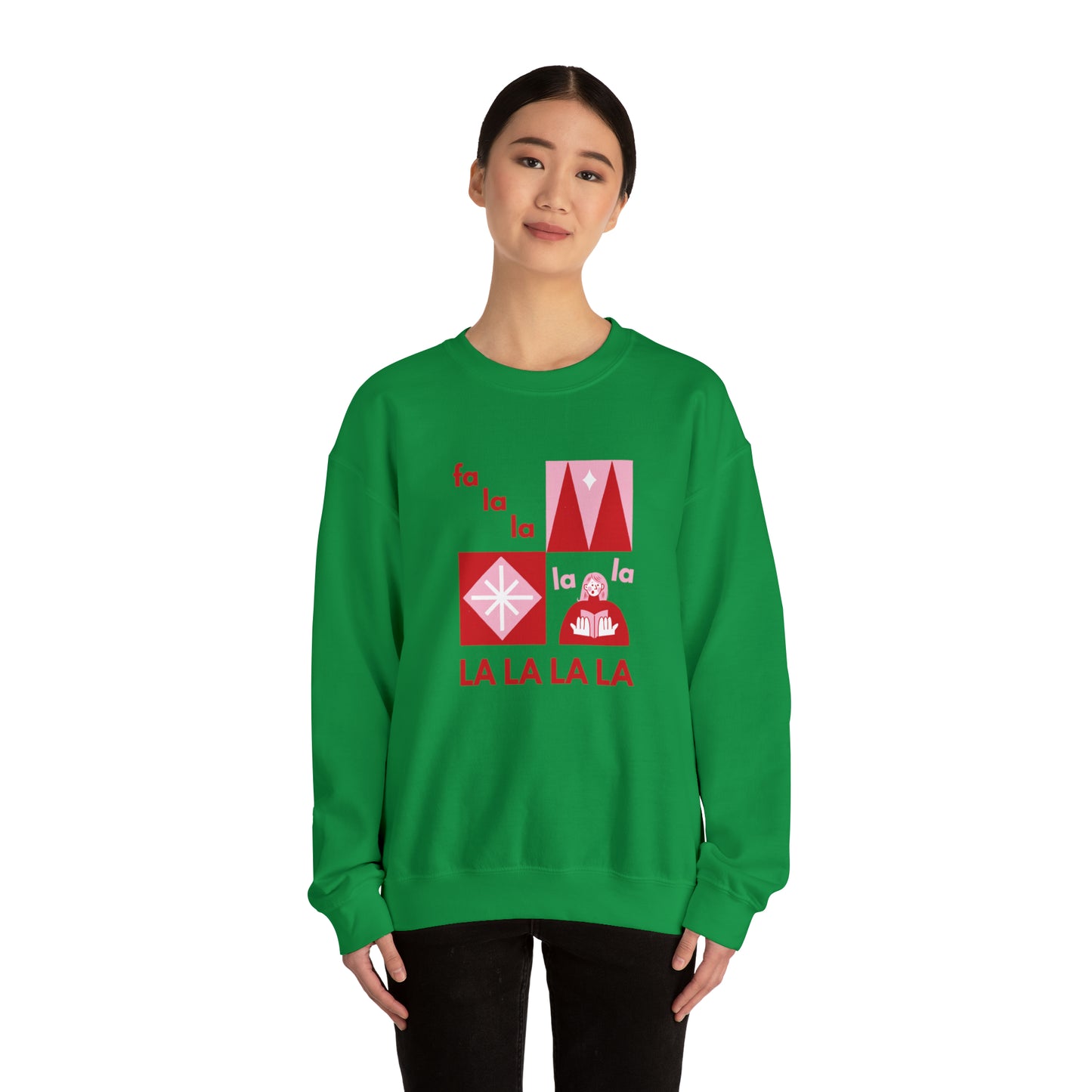 Festive Threads | Christmas Fa La La Unisex Heavy Blend™ Crewneck Sweatshirt