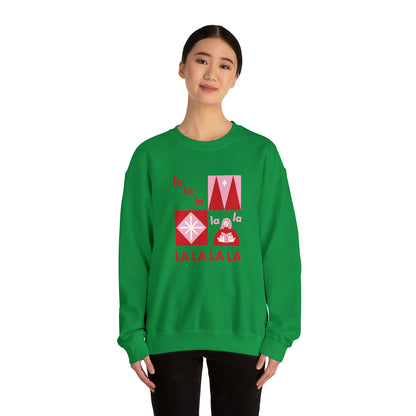 Festive Threads | Christmas Fa La La Unisex Heavy Blend™ Crewneck Sweatshirt