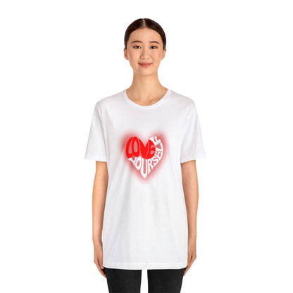 Festive Threads | Valentine's Love Yourself Unisex Jersey Short Sleeve Tee