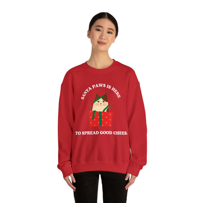 Festive Threads | Christmas Santa Paws Unisex Heavy Blend™ Crewneck Sweatshirt