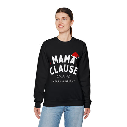 Festive Threads | Christmas Mama Clause Unisex Heavy Blend™ Crewneck Sweatshirt