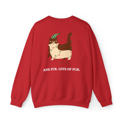 Festive Threads | Christmas Santa Paws Unisex Heavy Blend™ Crewneck Sweatshirt