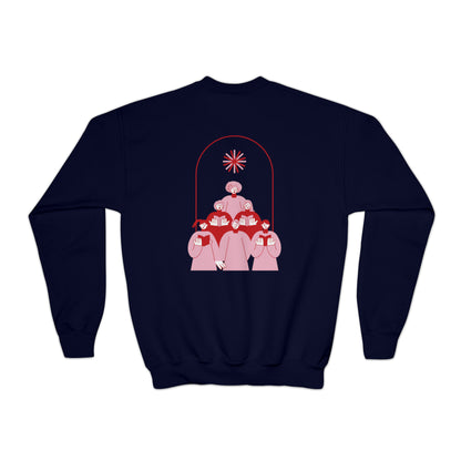 Festive Threads | Christmas Fa La La Youth Crewneck Sweatshirt