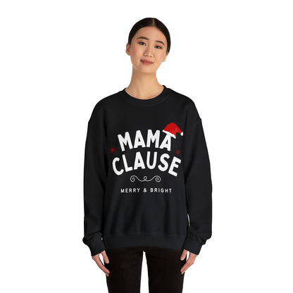 Festive Threads | Christmas Mama Clause Unisex Heavy Blend™ Crewneck Sweatshirt