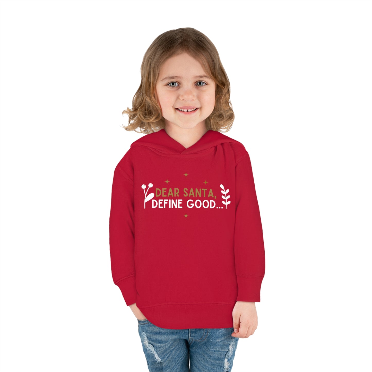 Festive Threads | Christmas Dear Santa Toddler Pullover Fleece Hoodie