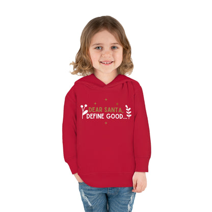 Festive Threads | Christmas Dear Santa Toddler Pullover Fleece Hoodie