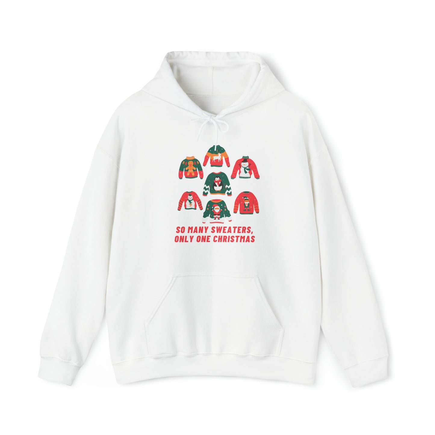 Festive Threads | Christmas So Many Sweaters Unisex Heavy Blend™ Hooded Sweatshirt