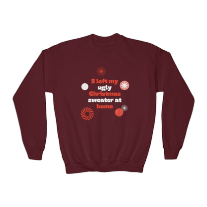 Festive Threads | Christmas Ugly Christmas Sweater Youth Crewneck Sweatshirt