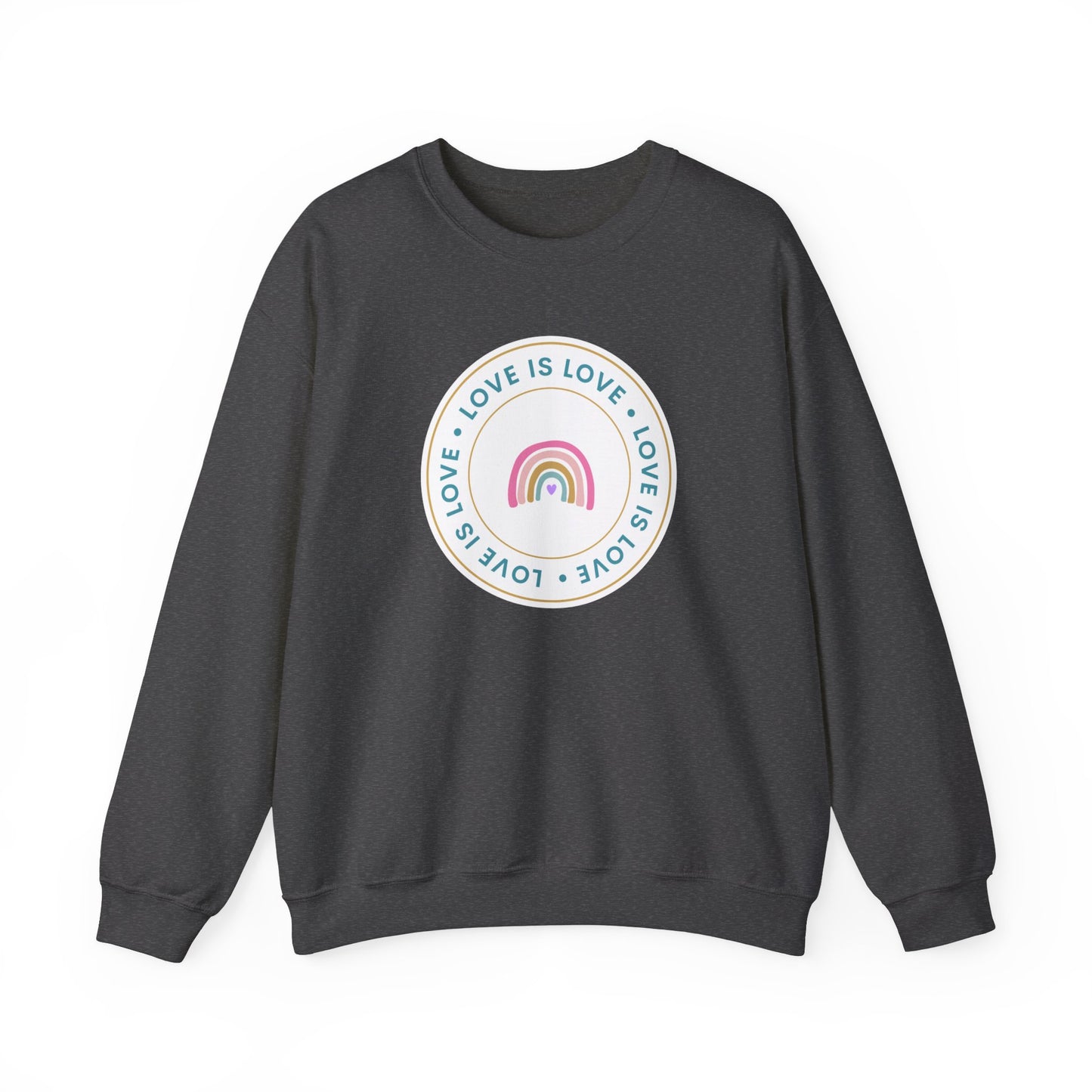 Festive Threads | Valentine's Love Is Love Unisex Heavy Blend™ Crewneck Sweatshirt