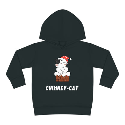 Festive Threads | Christmas Chimney Cat Toddler Pullover Fleece Hoodie