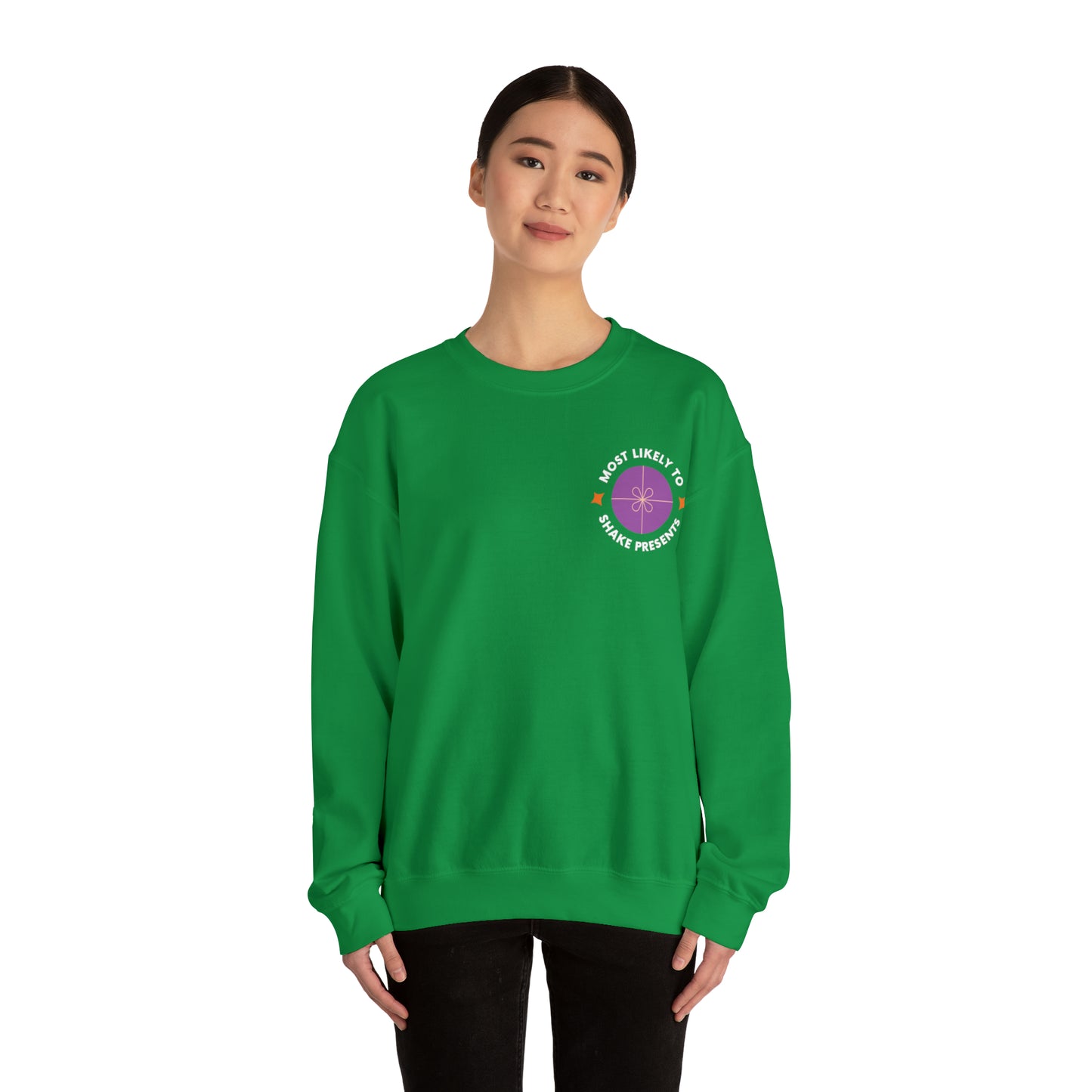 Festive Threads | Christmas Most Likely To Shake Presents Unisex Heavy Blend™ Crewneck Sweatshirt