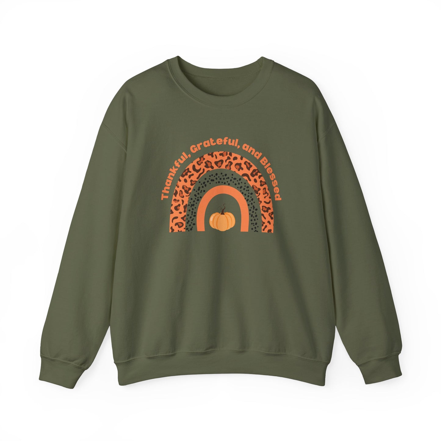 Festive Threads | Thanksgiving | Thankful, Grateful, & Blessed Unisex Heavy Blend™ Crewneck Sweatshirt