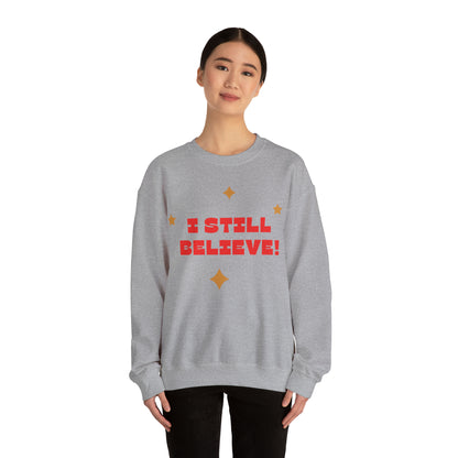 Festive Threads | Christmas I Still Believe Unisex Heavy Blend™ Crewneck Sweatshirt