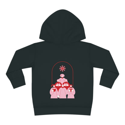 Festive Threads | Christmas Fa La La Toddler Pullover Fleece Hoodie