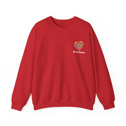 Festive Threads | Valentine's Love Wins Unisex Heavy Blend™ Crewneck Sweatshirt