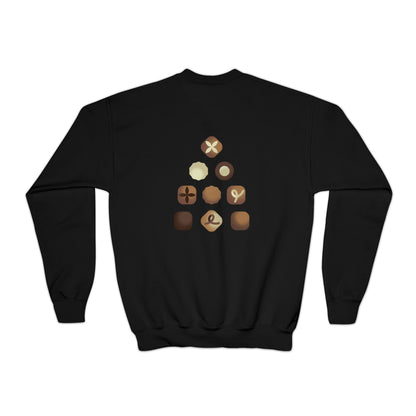 Festive Threads | Christmas Hot Cocoa Ready Youth Crewneck Sweatshirt