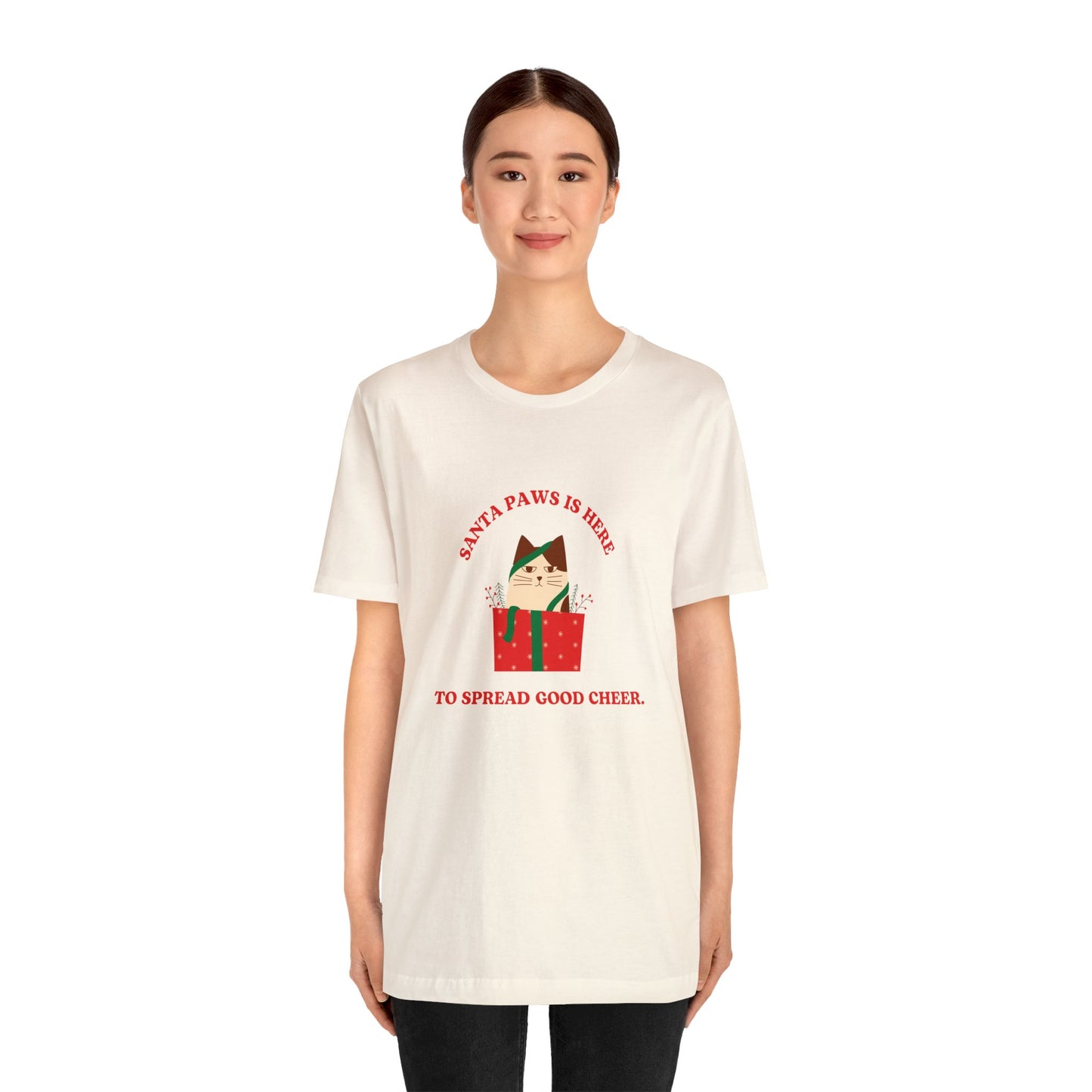 Festive Threads | Christmas Santa Paws Unisex Jersey Short Sleeve Tee