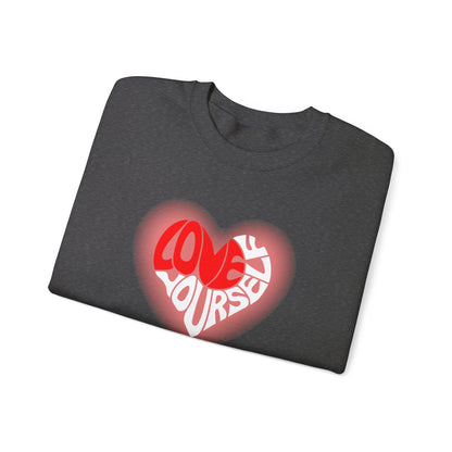 Festive Threads | Valentine's Love Yourself Unisex Heavy Blend™ Crewneck Sweatshirt