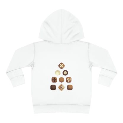 Festive Threads | Christmas Hot Cocoa Ready Toddler Pullover Fleece Hoodie