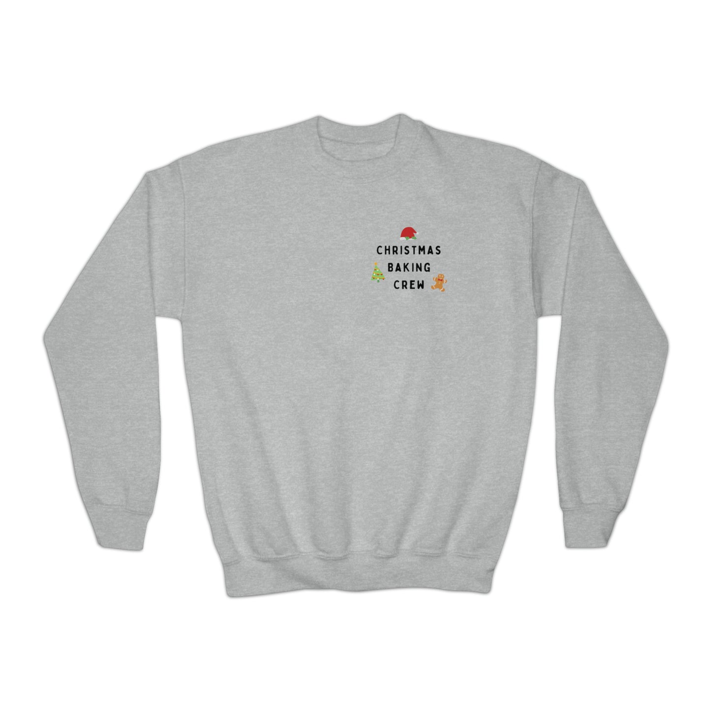 Festive Threads | Christmas Baking Crew Youth Crewneck Sweatshirt