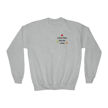 Festive Threads | Christmas Baking Crew Youth Crewneck Sweatshirt