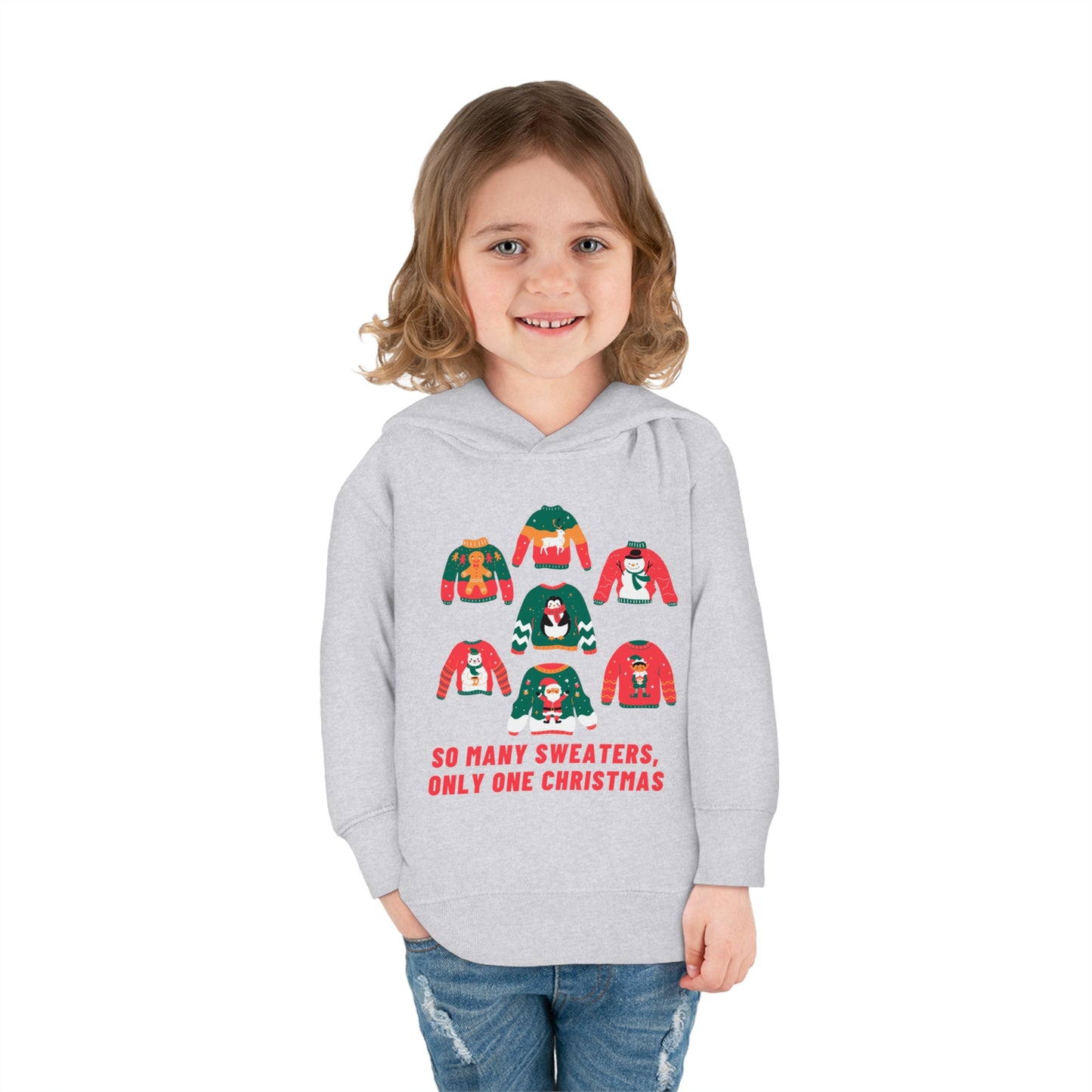 Festive Threads | Christmas So Many Sweaters Toddler Pullover Fleece Hoodie