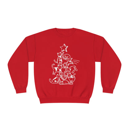 Festive Threads | Christmas Cat Tree Unisex NuBlend® Crewneck Sweatshirt