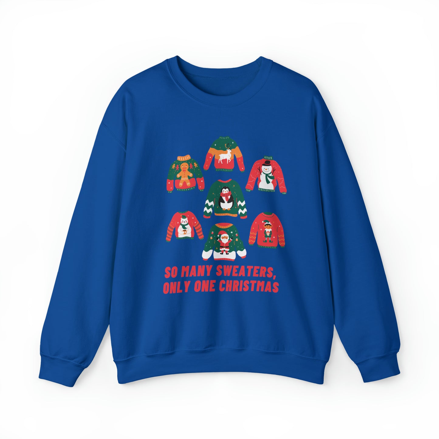 Festive Threads | Christmas So Many Sweaters Unisex Heavy Blend™ Crewneck Sweatshirt