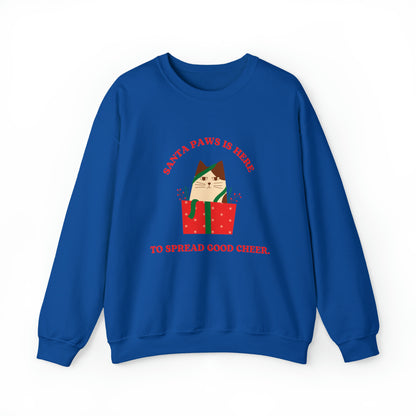 Festive Threads | Christmas Santa Paws Unisex Heavy Blend™ Crewneck Sweatshirt