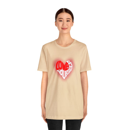 Festive Threads | Valentine's Love Yourself Unisex Jersey Short Sleeve Tee