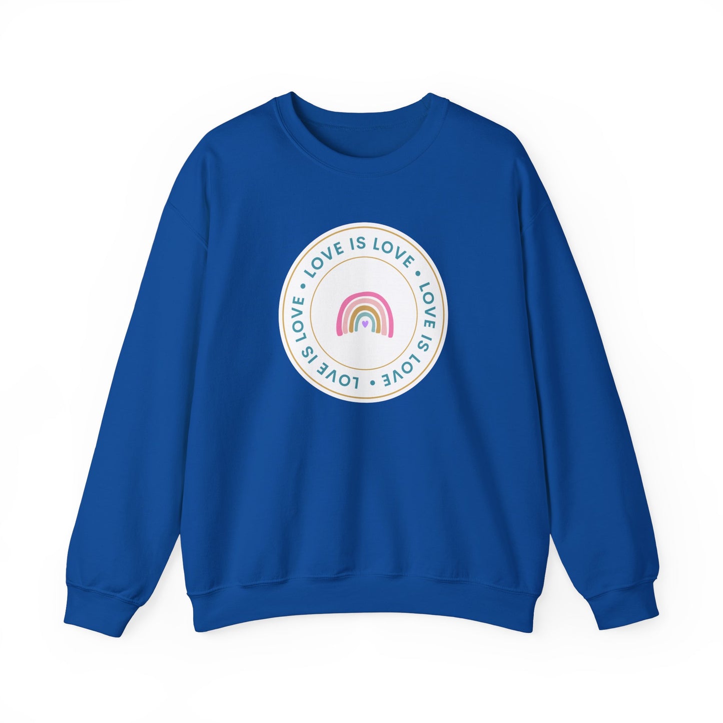 Festive Threads | Valentine's Love Is Love Unisex Heavy Blend™ Crewneck Sweatshirt