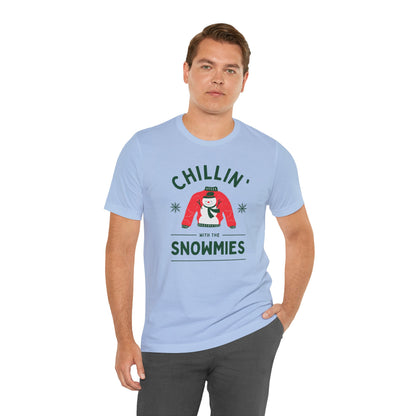 Festive Threads | Christmas Chillin With The Snowmies Unisex Jersey Short Sleeve Tee