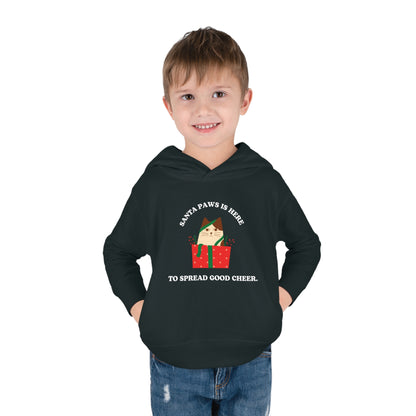 Festive Threads | Christmas Santa Paws Toddler Pullover Fleece Hoodie