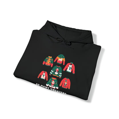 Festive Threads | Christmas So Many Sweaters Unisex Heavy Blend™ Hooded Sweatshirt