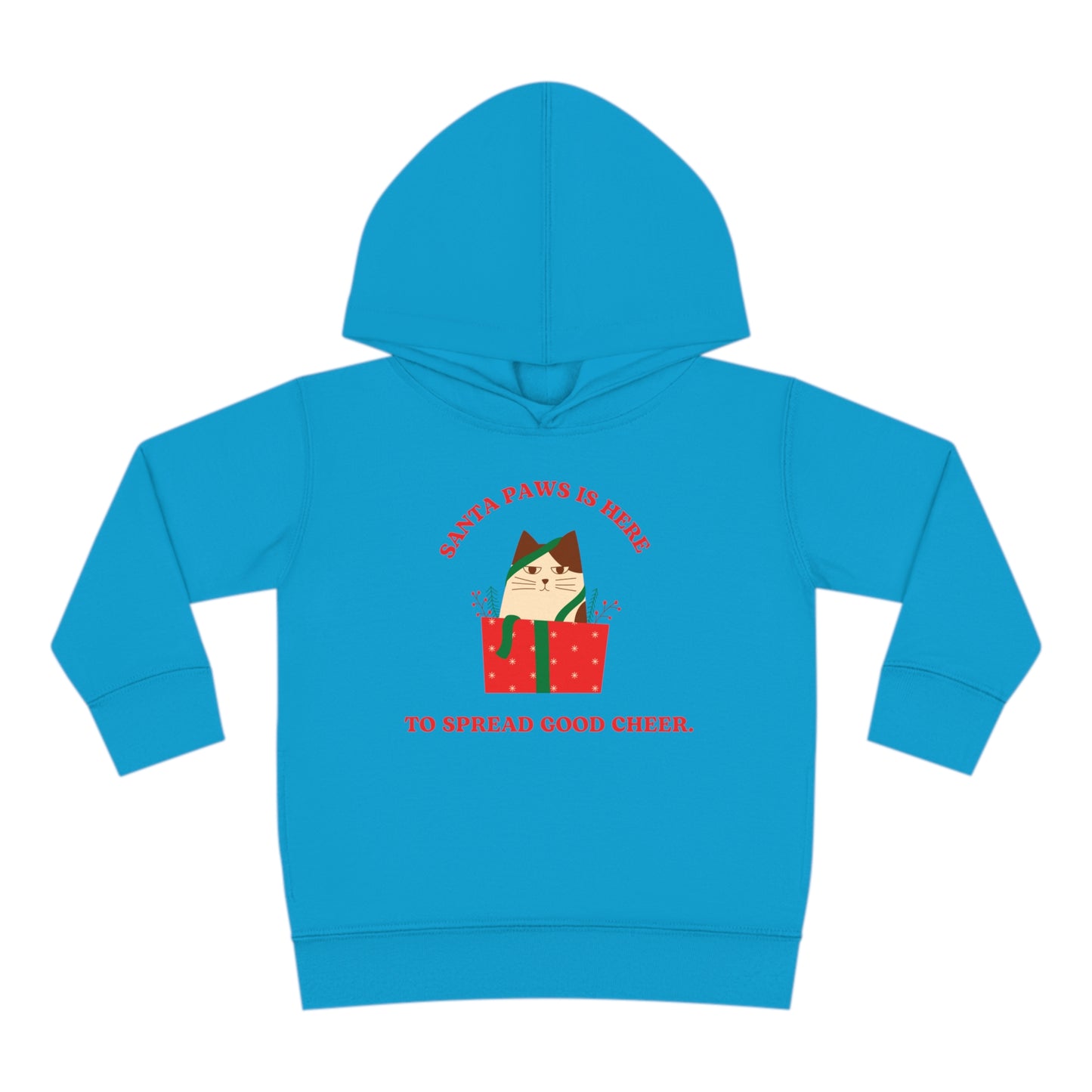 Festive Threads | Christmas Santa Paws Toddler Pullover Fleece Hoodie