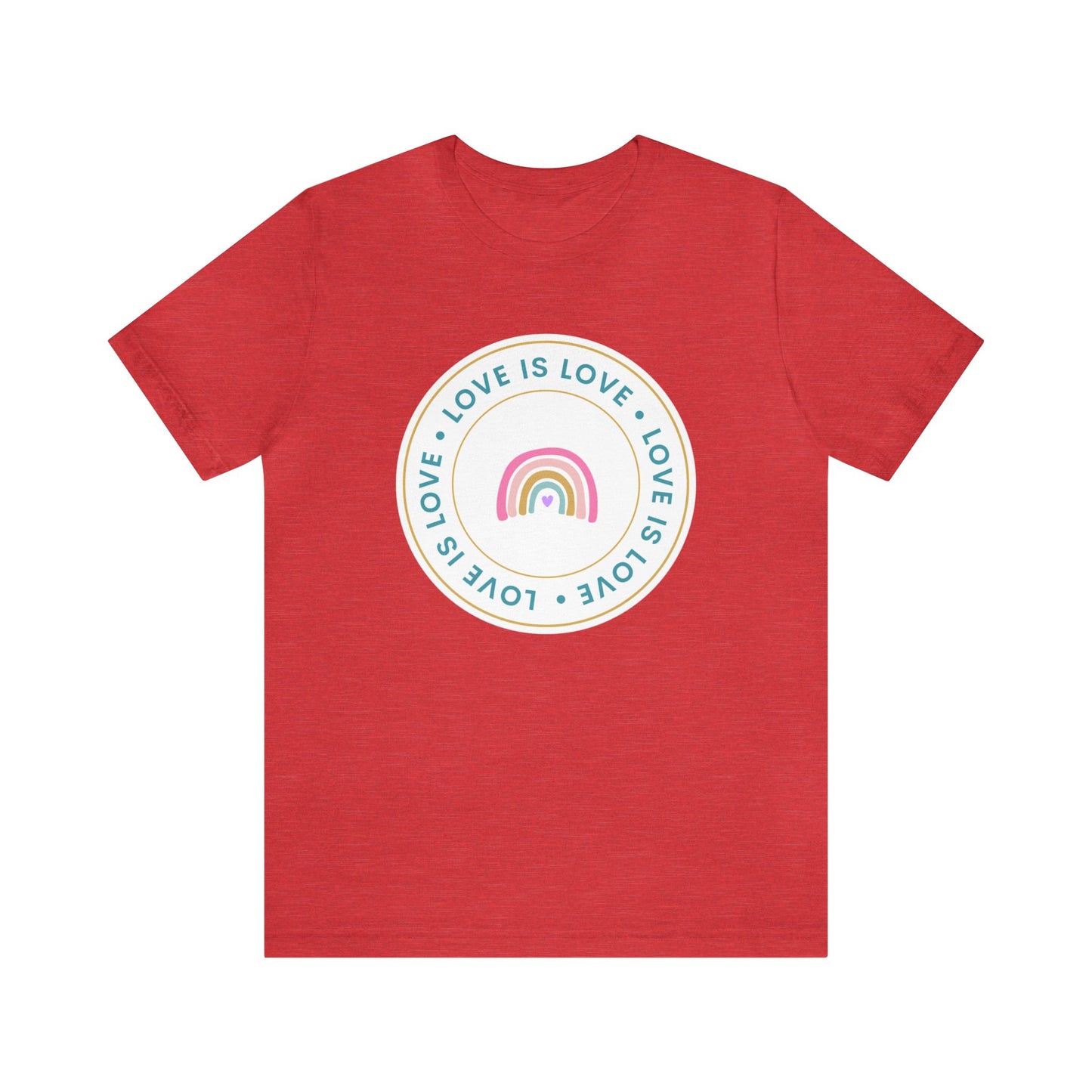 Festive Threads | Valentine's Love Is Love Unisex Jersey Short Sleeve Tee