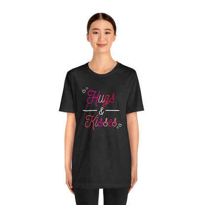 Festive Threads | Valentine's Hugs & Kisses Unisex Jersey Short Sleeve Tee