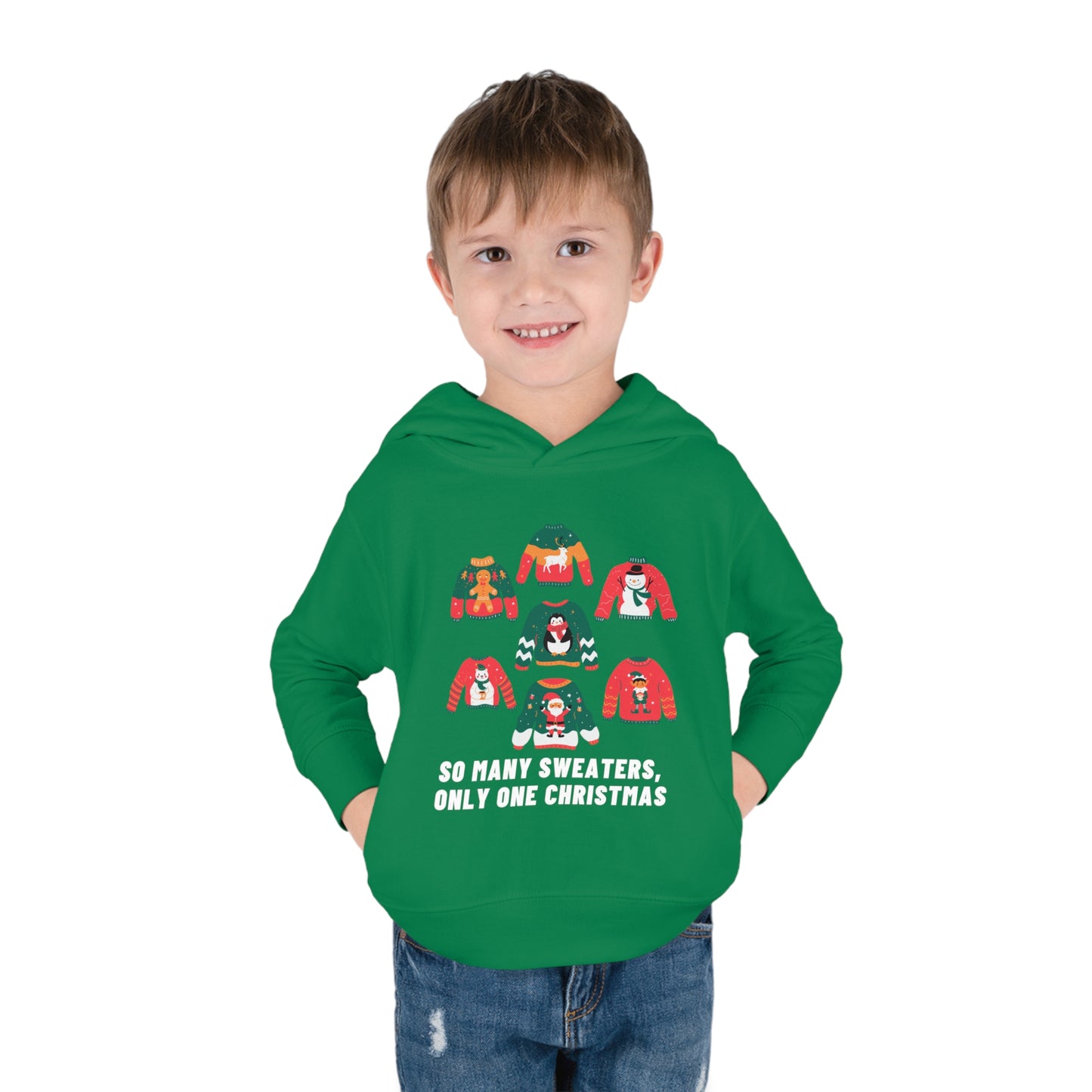 Festive Threads | Christmas So Many Sweaters Toddler Pullover Fleece Hoodie