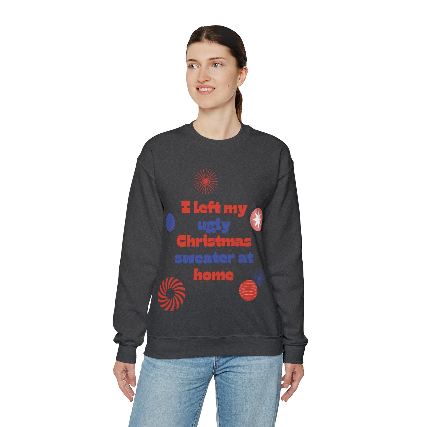 Festive Threads | Christmas Ugly Christmas Sweater Unisex Heavy Blend™ Crewneck Sweatshirt