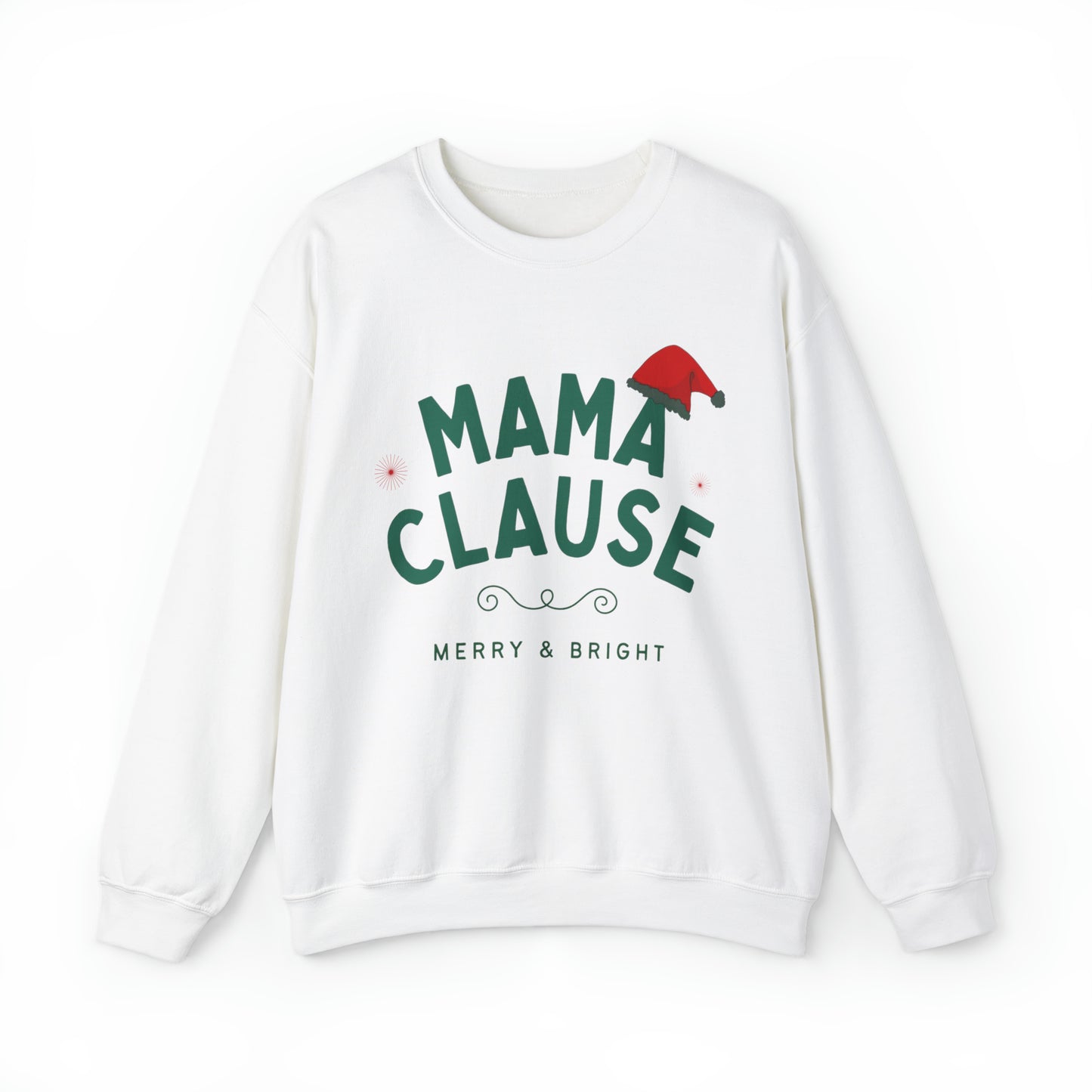 Festive Threads | Christmas Mama Clause Unisex Heavy Blend™ Crewneck Sweatshirt