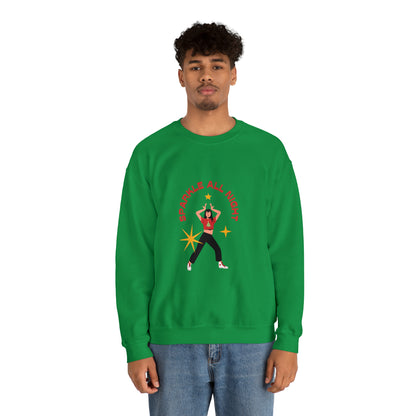 Festive Threads | Christmas Slay All Day Unisex Heavy Blend™ Crewneck Sweatshirt