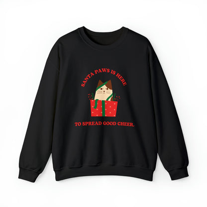 Festive Threads | Christmas Santa Paws Unisex Heavy Blend™ Crewneck Sweatshirt