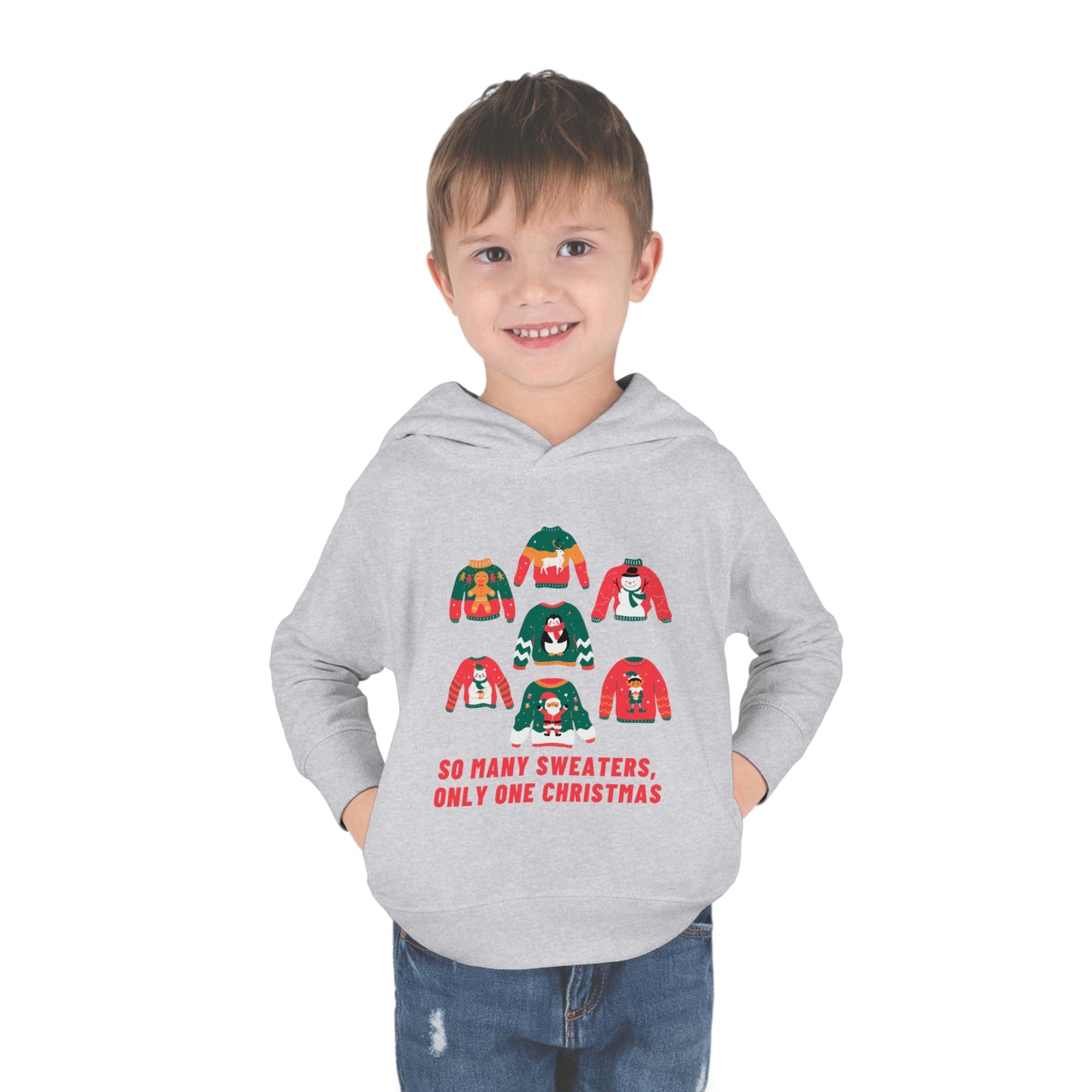 Festive Threads | Christmas So Many Sweaters Toddler Pullover Fleece Hoodie