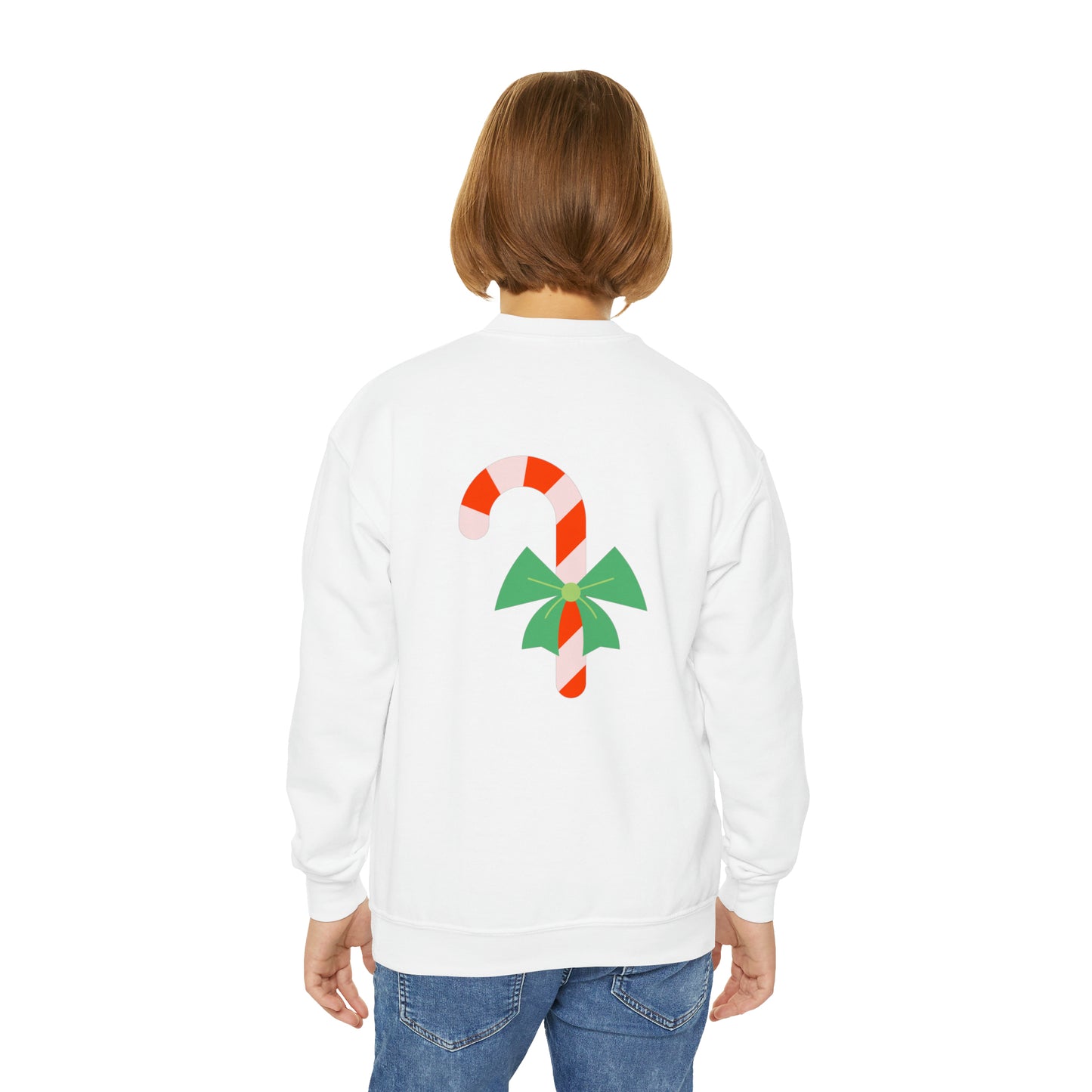 Festive Threads | Christmas Santa's Helper Youth Crewneck Sweatshirt