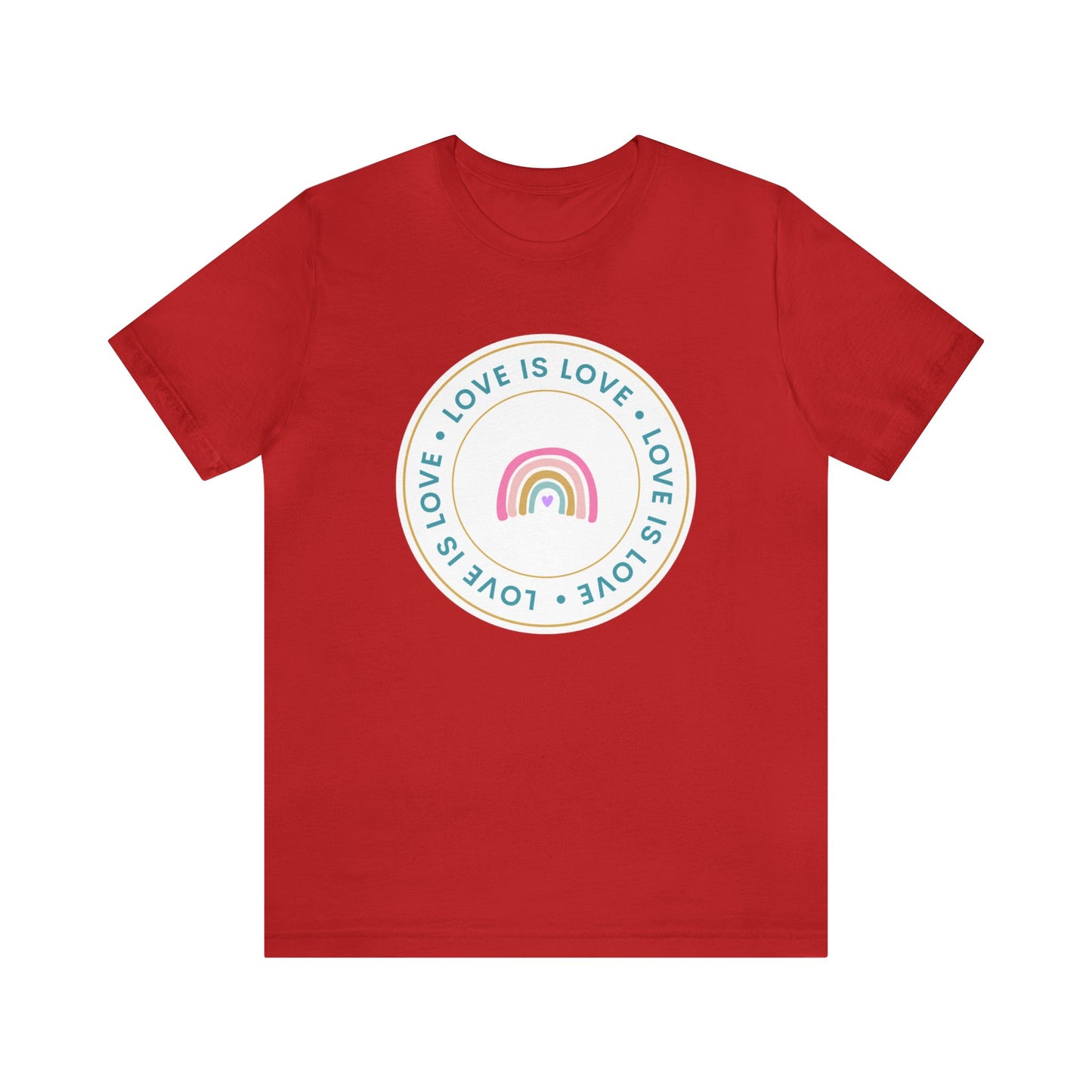 Festive Threads | Valentine's Love Is Love Unisex Jersey Short Sleeve Tee