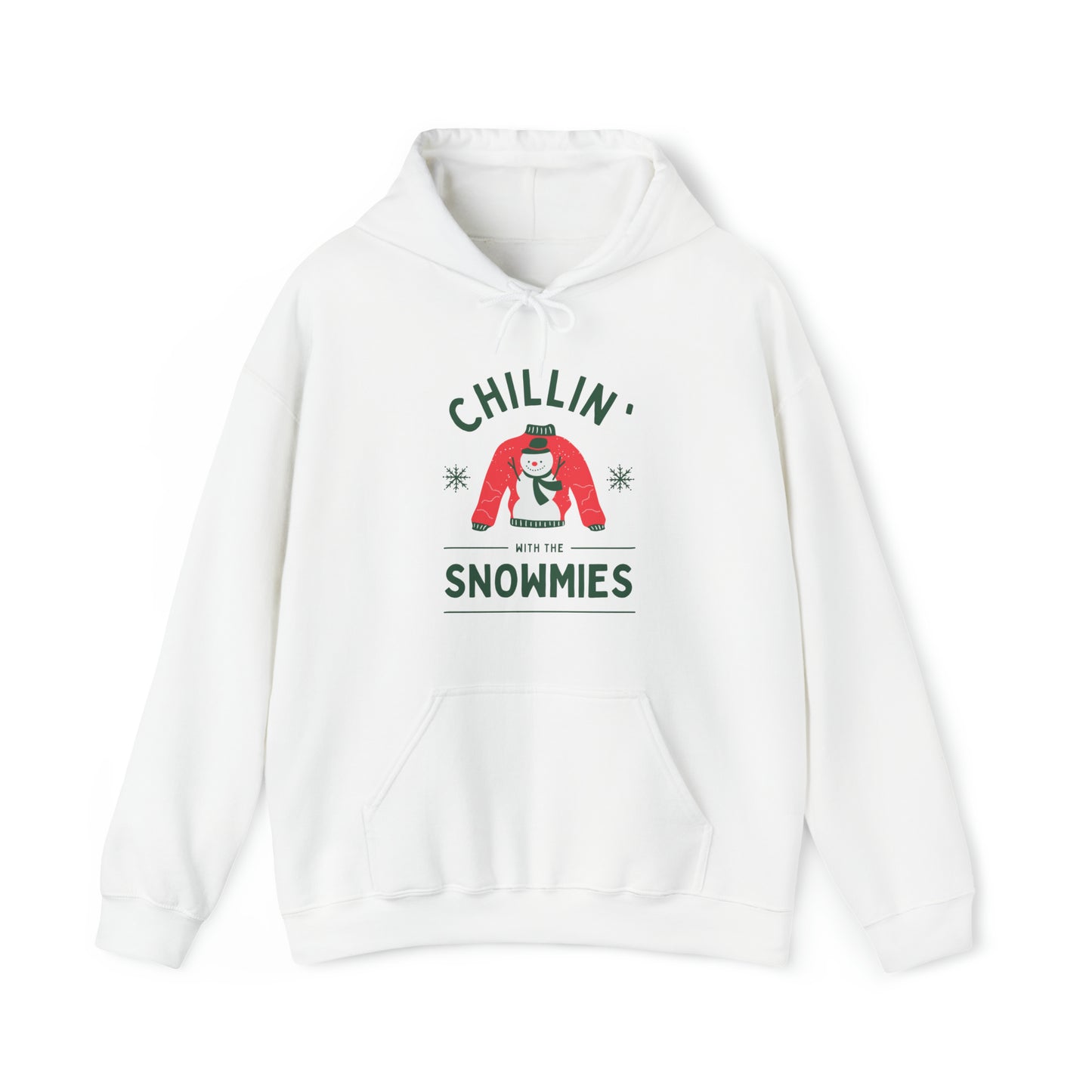 Festive Threads | Christmas Chillin With The Snowmies Unisex Heavy Blend™ Hooded Sweatshirt