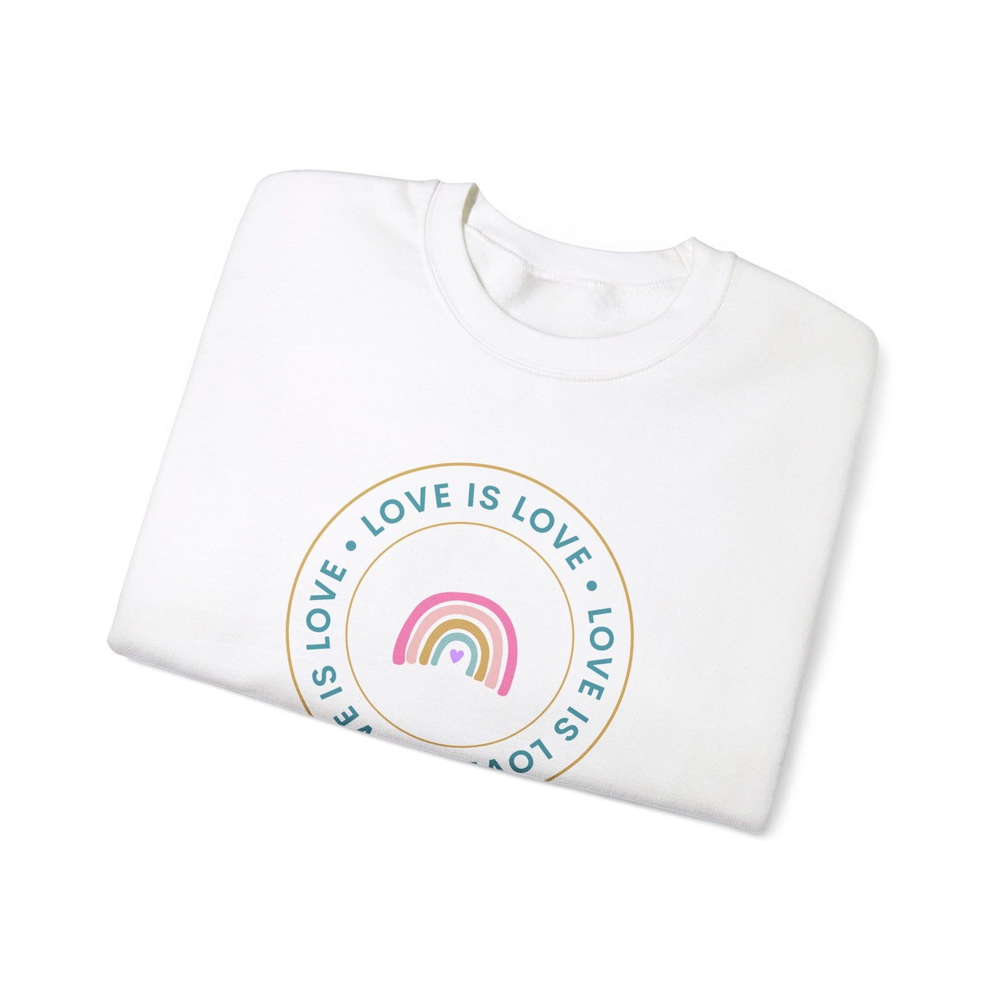 Festive Threads | Valentine's Love Is Love Unisex Heavy Blend™ Crewneck Sweatshirt