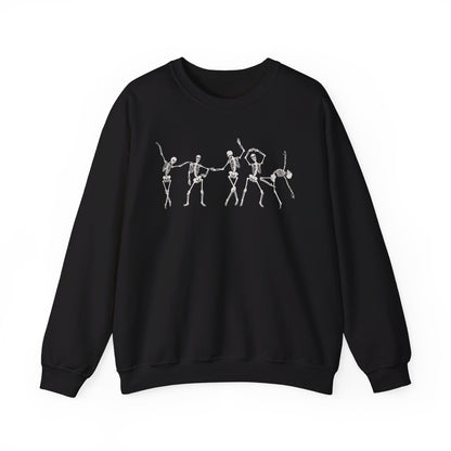 Festive Threads | Halloween Dancing Skeleton Unisex Heavy Blend™ Crewneck Sweatshirt