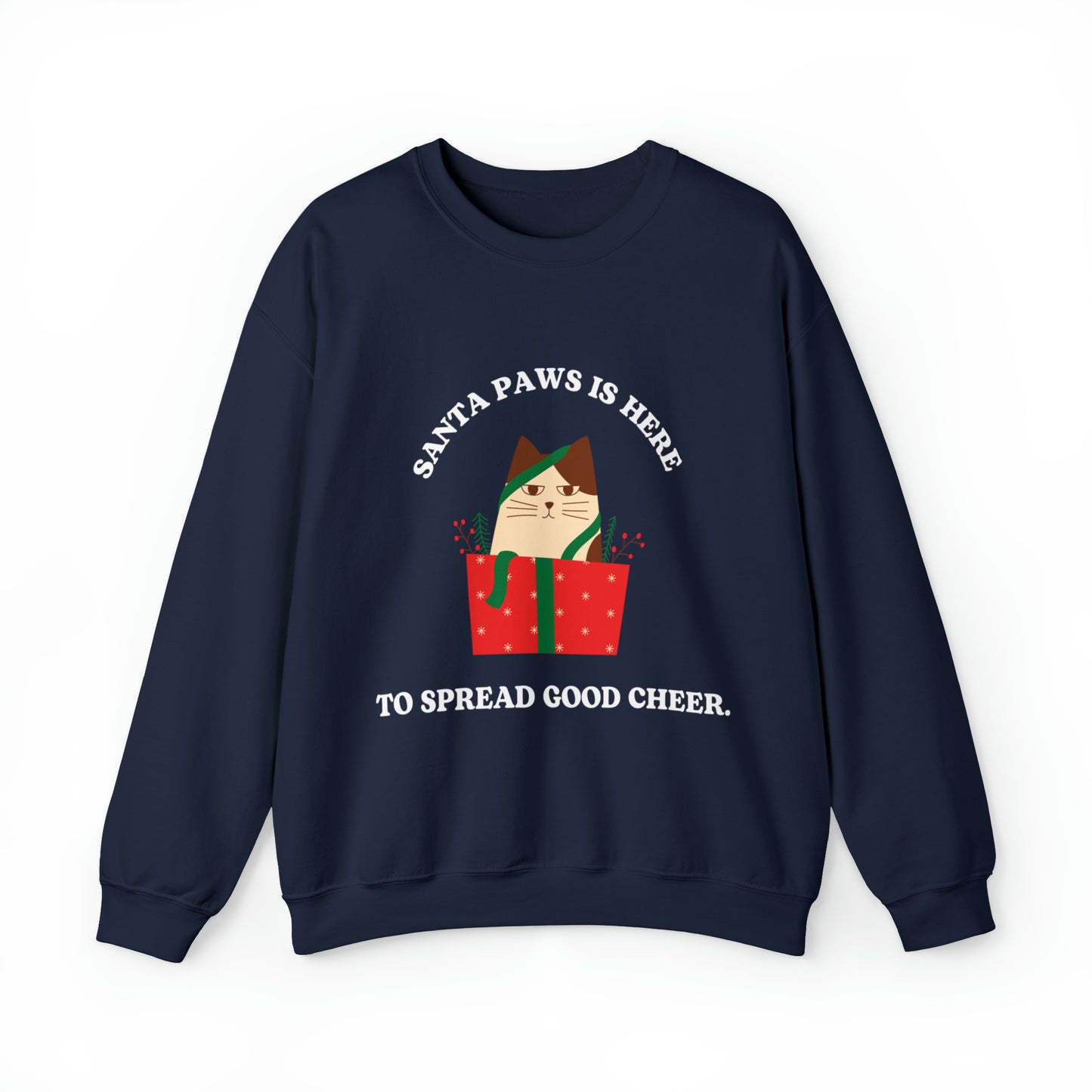 Festive Threads | Christmas Santa Paws Unisex Heavy Blend™ Crewneck Sweatshirt