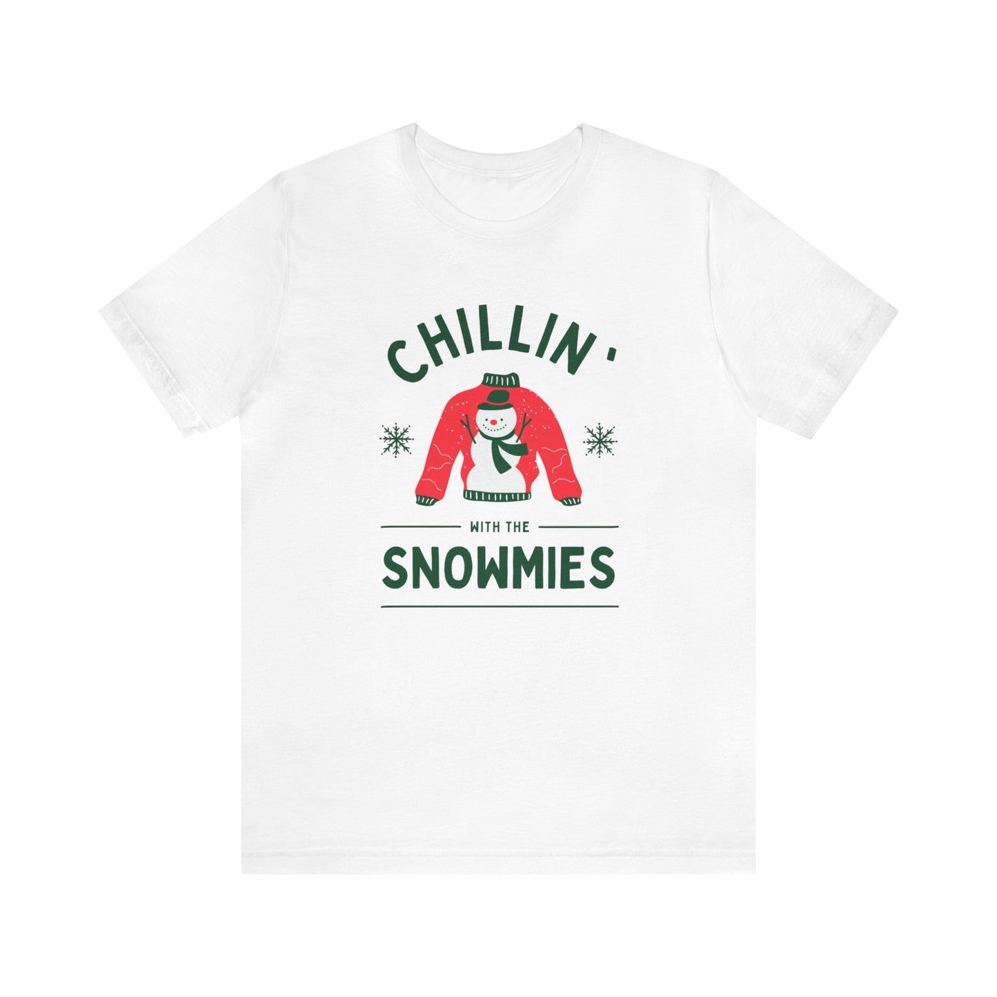 Festive Threads | Christmas Chillin With The Snowmies Unisex Jersey Short Sleeve Tee